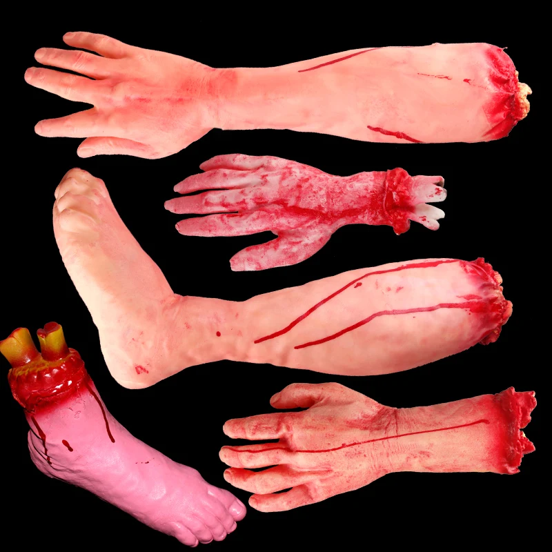 Бесплатная доставка реалистичные анимированные ломаные конечности Хэллоуин