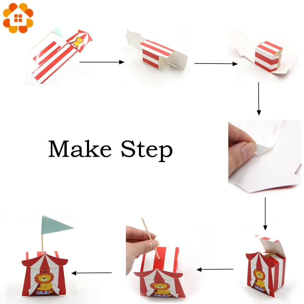 20 шт./лот DIY мультфильм цирковая тематика партия Конфеты коробка для детей день