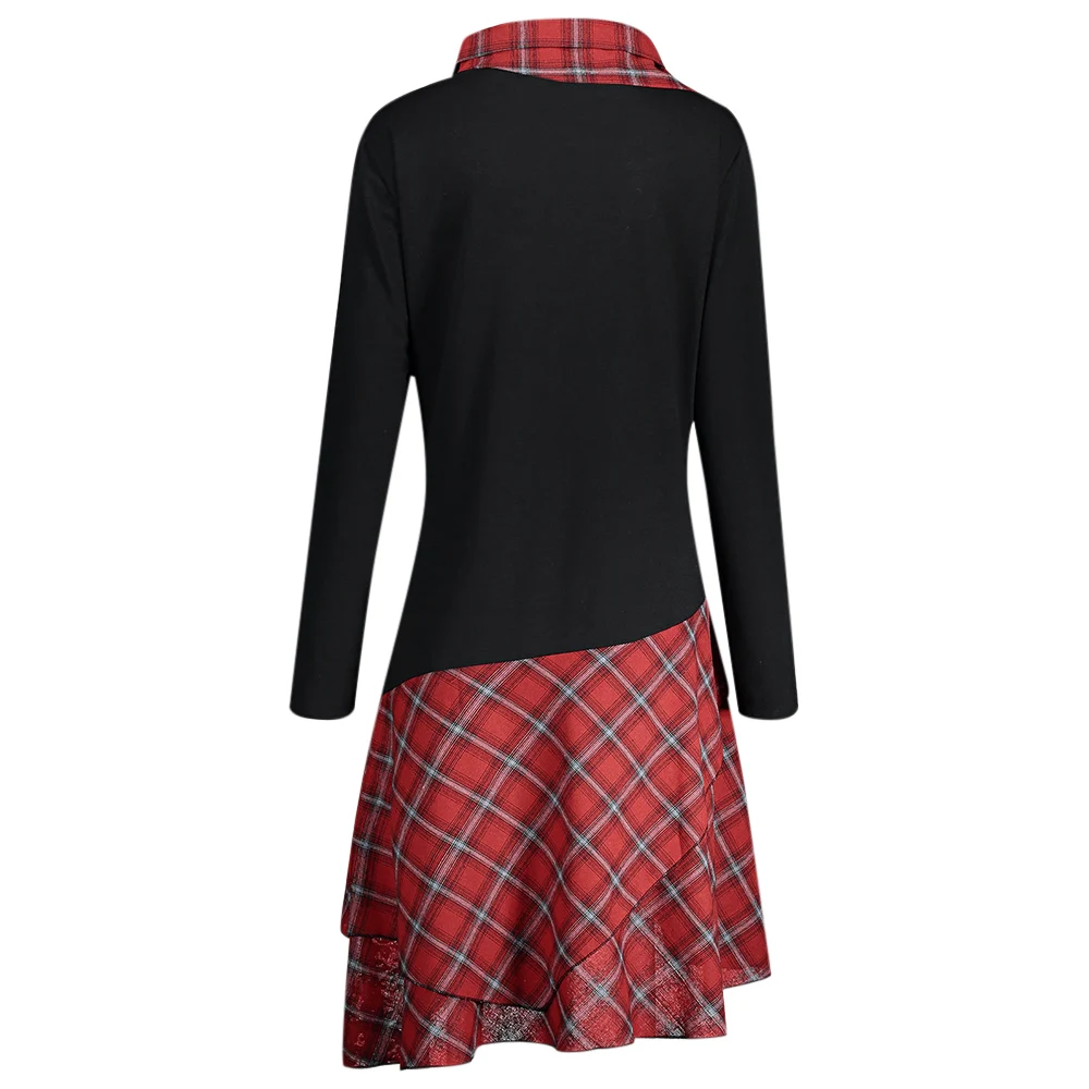 Женское платье туника Wipalo Повседневное большого размера с длинным рукавом и