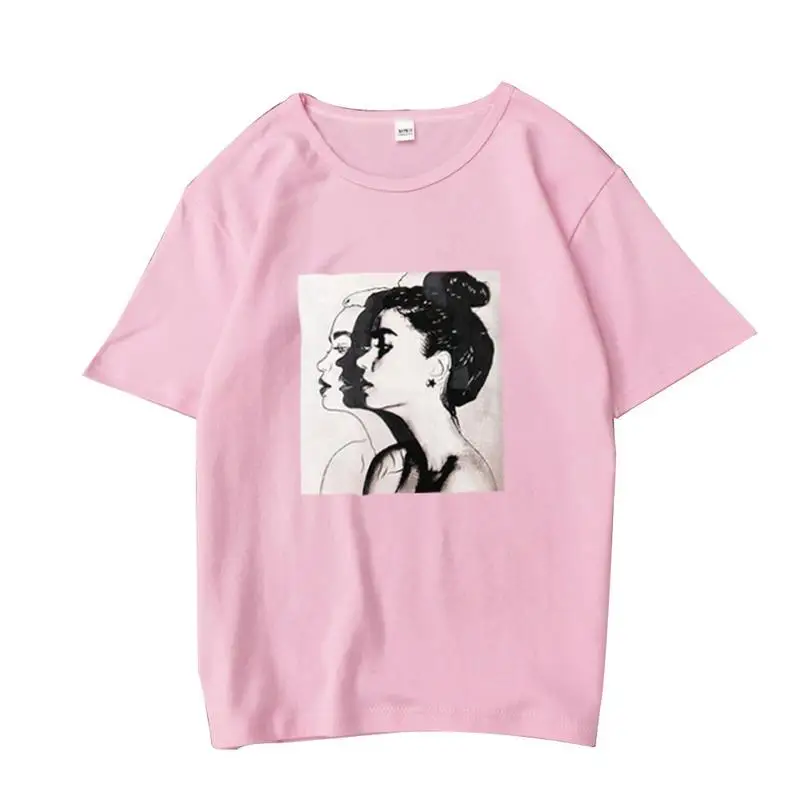 ISHINE 2019 Новый Harajuku печатных Для женщин футболки Vogue футболка Повседневное Летние