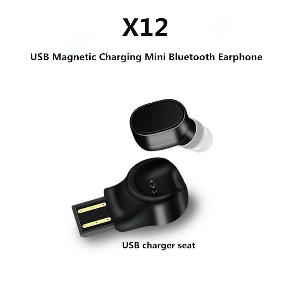 Беспроводные наушники Kebidu X12 BluetoothV4.1 Bluetooth с микрофоном магнитное зарядное USB