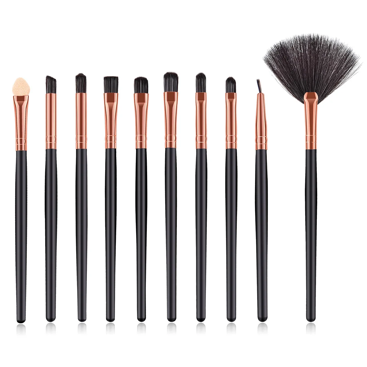 10 шт. набор кистей для макияжа глаз подводка бровей губ теней век наборы женщин |