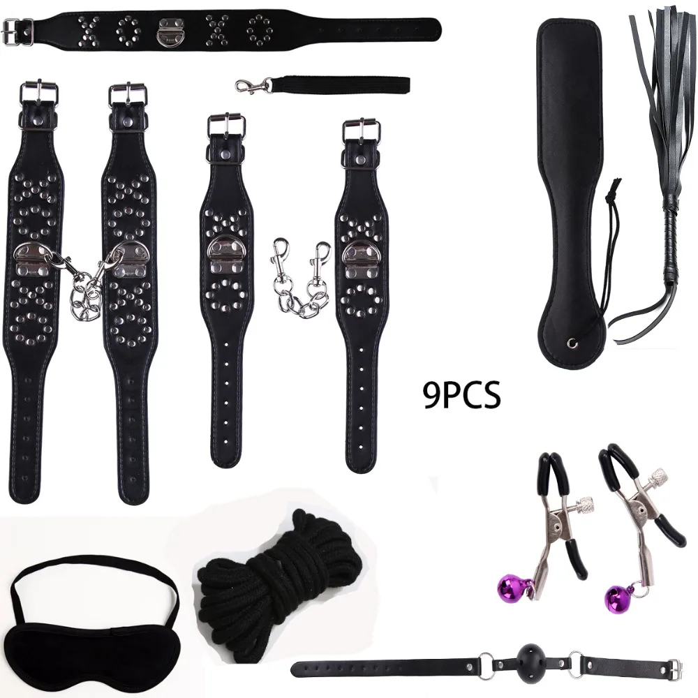fine New Leather bdsm bondage Set Restraints Adult Games Sex Toys for Couples Woman Slave Game SM Sexy Erotic Handcuff | Красота и