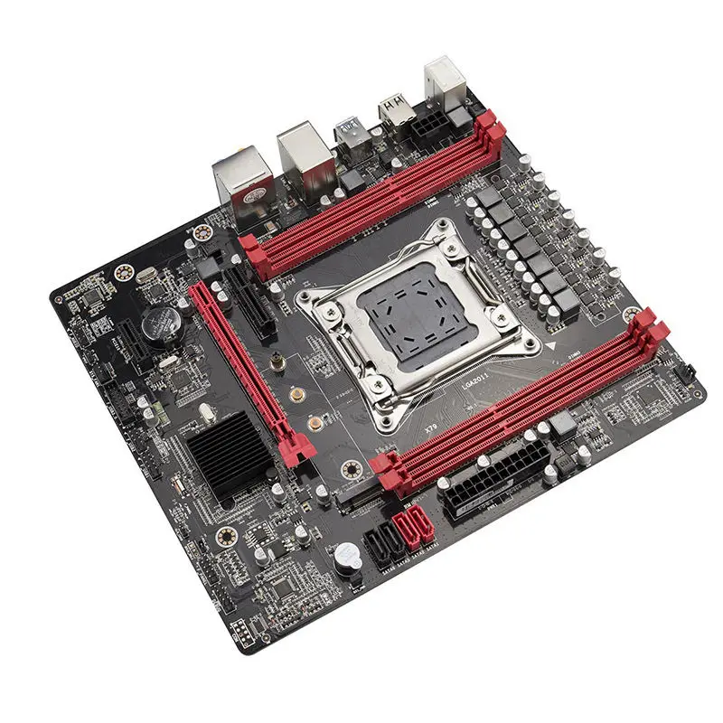 X79 материнская плата LGA2011 E5 2680 V2 USB3.0 Sata3 PCI-E Nvme M.2 SSD Xeon процессор 64 грамм с 9 портами