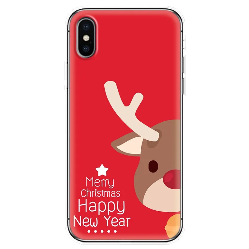 Мягкий чехол для телефона Рождественская серия iphone 6 plus 7 8 Plus X XR XS Max Силиконовый