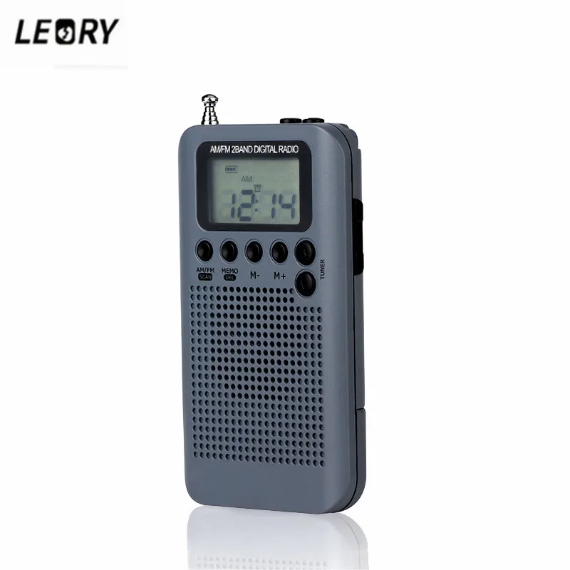 LEORY портативный мини цифровой FM/AM радио антенна динамик с будильником функция