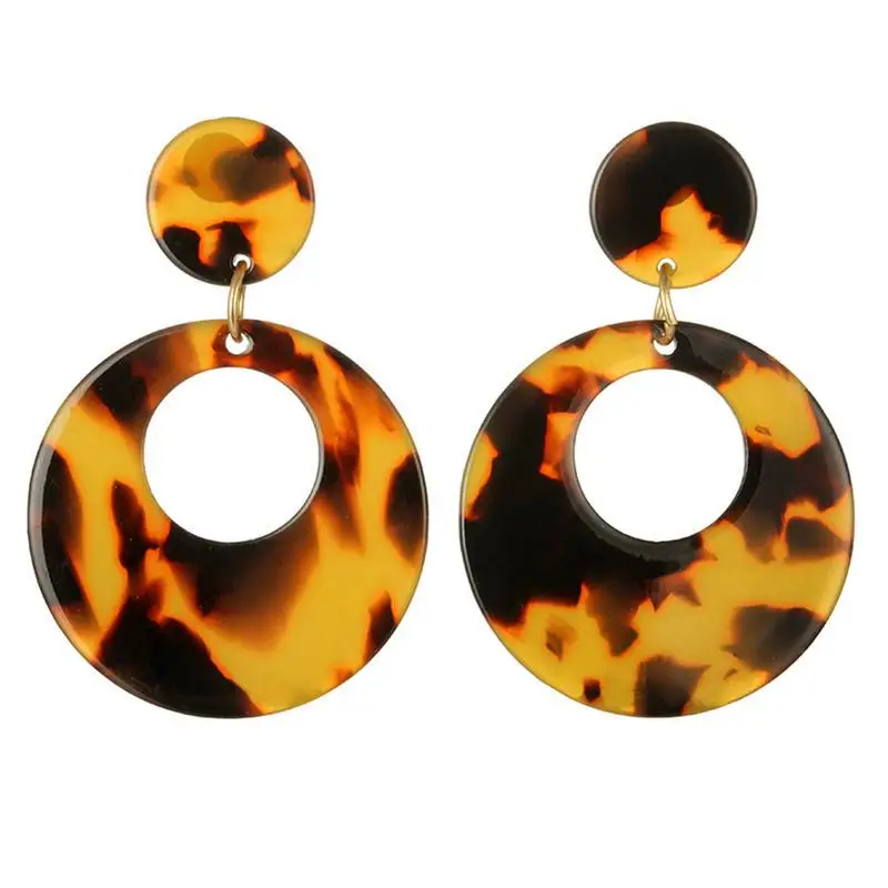 Creative Round Acrylic Earrings Fashion Multicolor Jewelry Female | Украшения и аксессуары