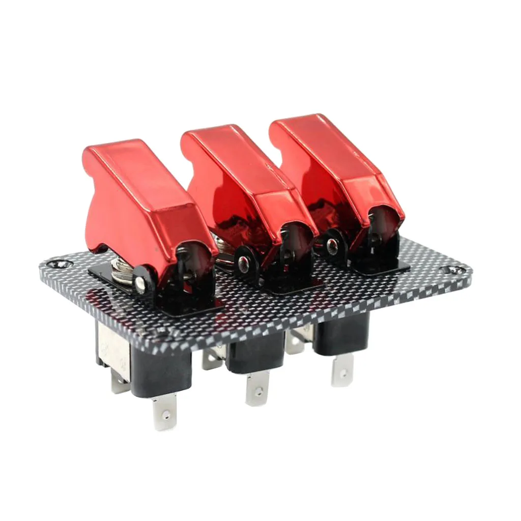 12V тумблер реле двигателя зажигания углеродное волокно поверхностная панель с