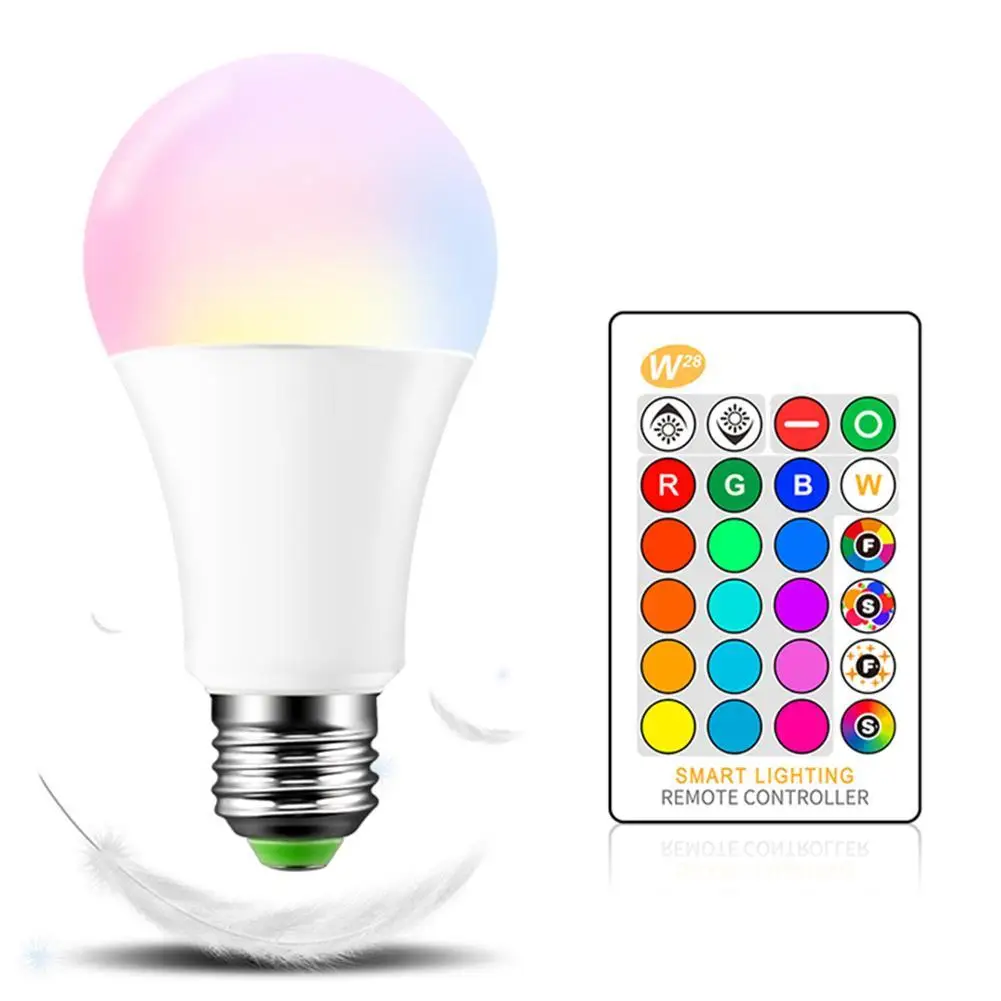 5 видов цветов Светодиодная лампа для украшения дома 220В 240В RGB 3 Вт 10 ИК пульт