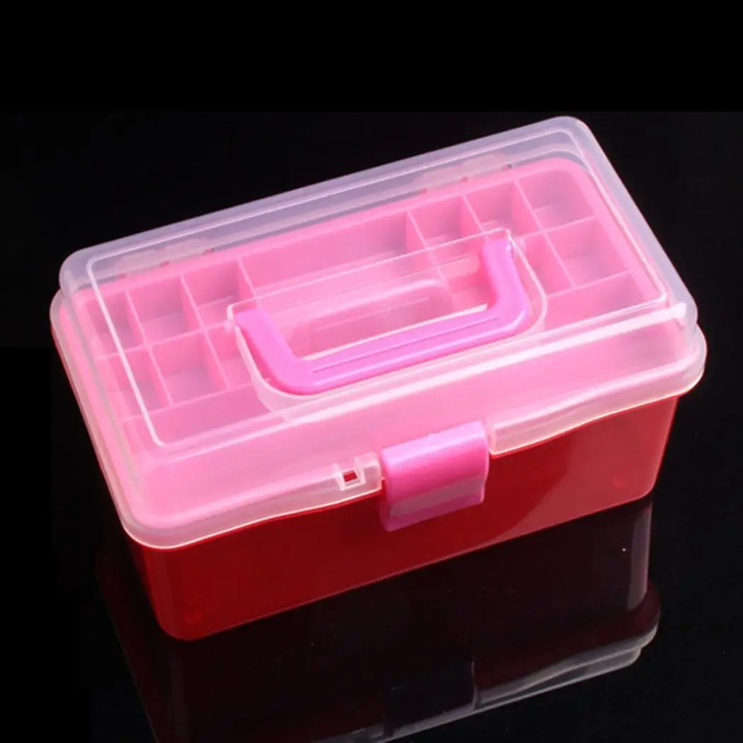 Multi-function Transparent Household Tools Cosmetics Storage Box 198g Double-layers | Дом и сад