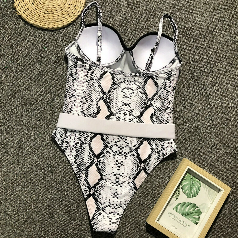 Women Printed Push Up Bandage Steel Support Swimwear Padded Bathing Fashion Sexy Monokini High Cut Swimsuit Beach |