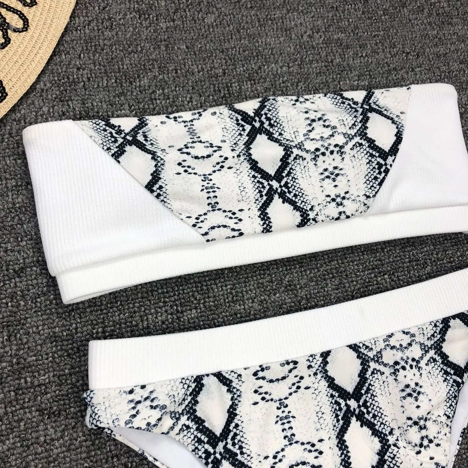 Женский пуш ап бюстгальтер без бретелек комплект бикини купальник треугольный