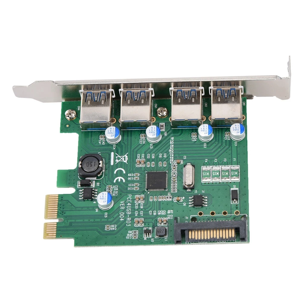 Новый PCI Express USB3.0 конвертерная плата адаптера для рабочего стола 4 Порты и разъёмы