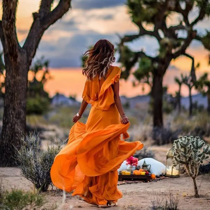 2019 New Women Chiffon Maxi Dress Summer Vintage Sleeveless Sashes A-line High Waist Dresses Sexy Beach Party | Женская одежда