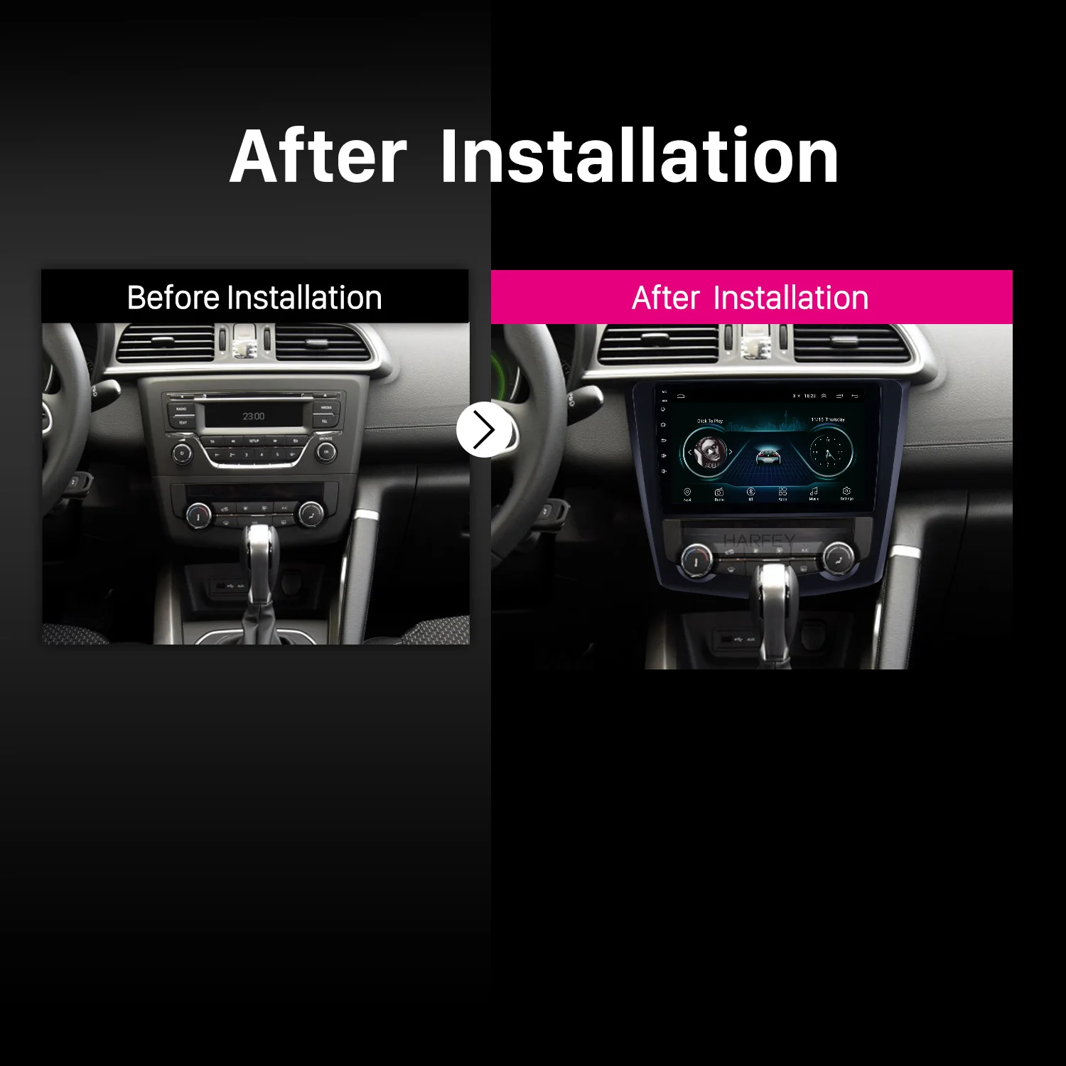 Harfey автомобильный мультимедийный плеер для 2016 2017 Renault Kadjar 9 дюймов 2Din Android 8 1 HD
