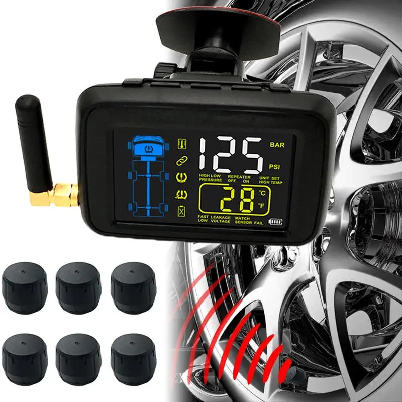 DC8V DC30V универсальные автомобильные грузовики TPMS беспроводные 6 колесные шины
