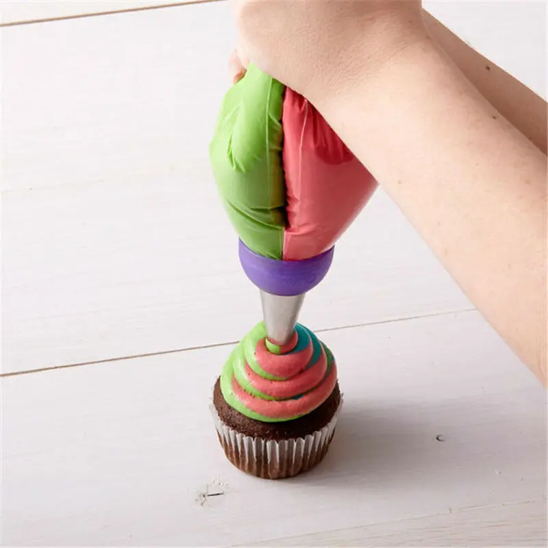 3 Colors Cake Decorating Tools Dessert Decorators Icing Piping Cream Pastry Bag Nozzle Converter Bakeware New | Дом и сад