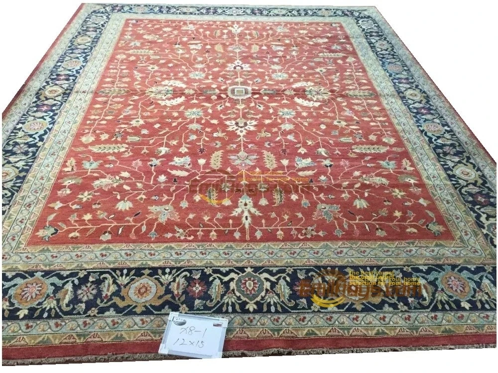 Original single export Turkish handmade carpets OUSHAK Ozarks pure wool carpet X8-1 12x15gc47zieyg28 | Дом и сад