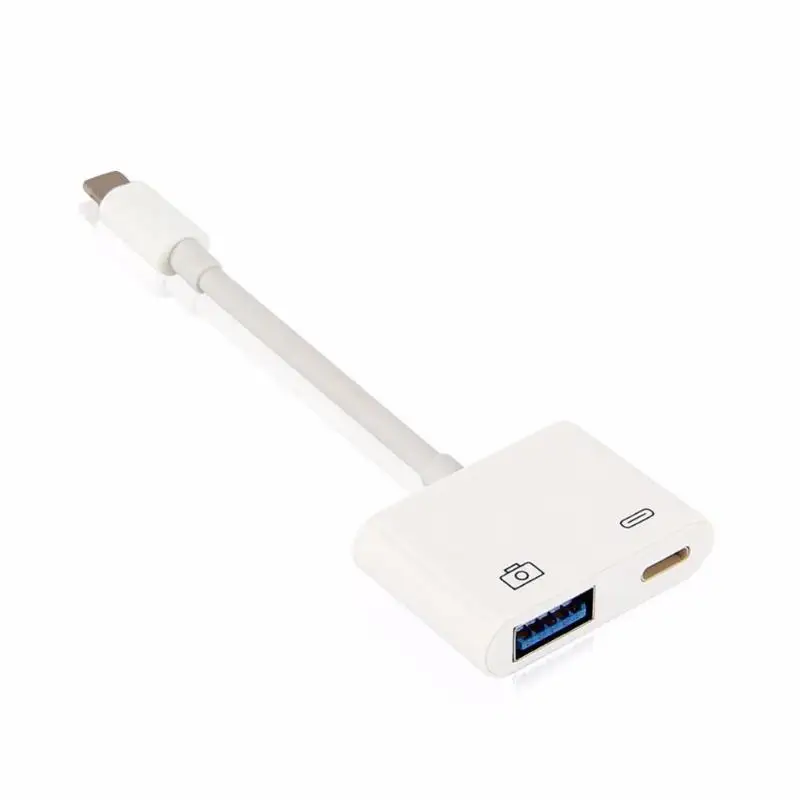 2 в 1 комплект подключения камеры 8Pin к USB OTG кабель адаптер для iPhone iPad 5 5S 6 6s 7 8 plus
