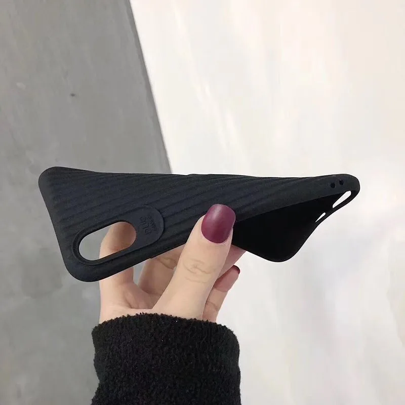 For iphone 6s 6 7 8 Plus XS MAX XR Fashion Trunk Soft Matte Phone Cases X 11 Case Hide Stand Holder Back Cover Capa |