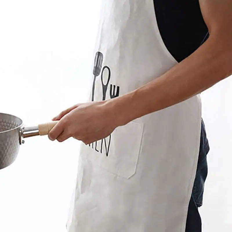 Фартук хлопковый для кухни модный фартук с карманами ресторана дома черного и