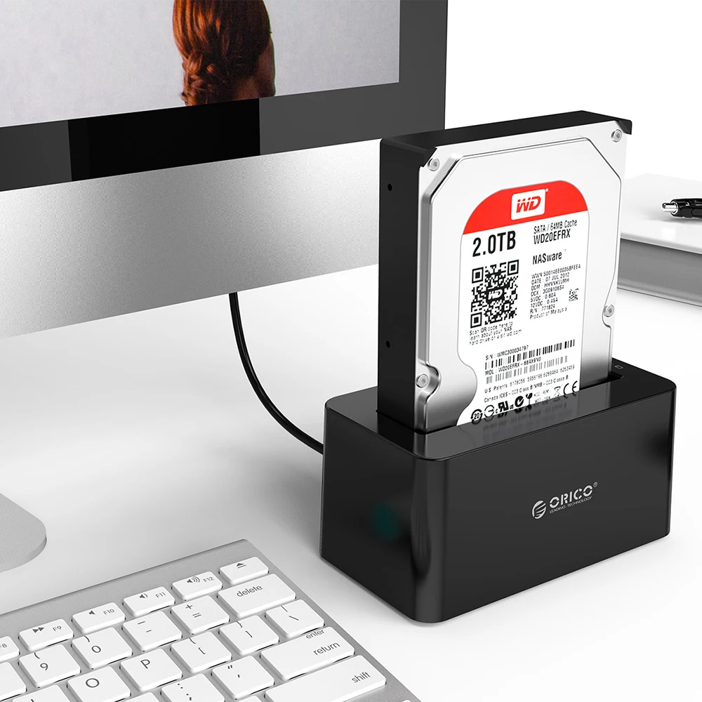 ORICO ABS Material 2.5 / 3.5 inch Type-C Hard Drive Dock 10Gpbs High Speed 12TB Large Capacity HDD Box For Laptop Desktop