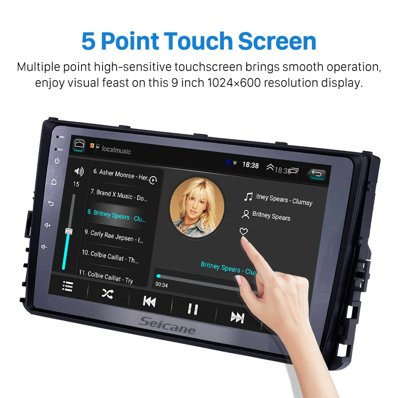 Автомагнитола Seicane 2DIN Android 8 1 9 дюймов GPS для 2018 VW Volkswagen универсальная Polo Golf Passat b5 b6 t4