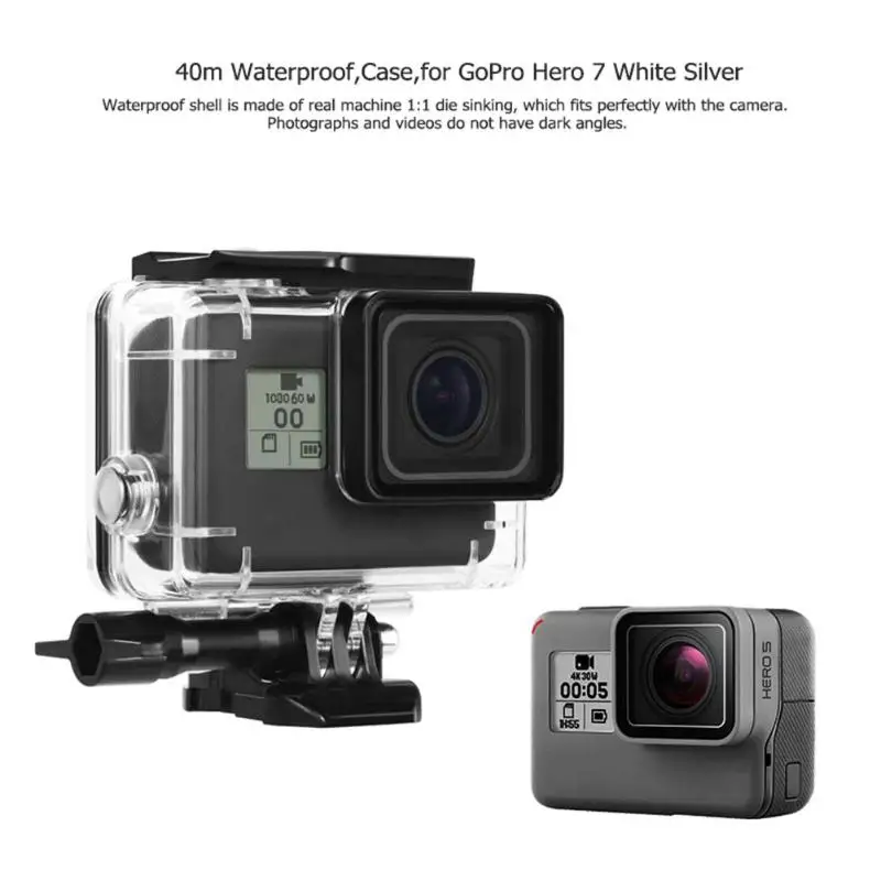 Водонепроницаемый чехол для камеры GoPro Hero 7 40 м аксессуары экшн-видеокамер белого
