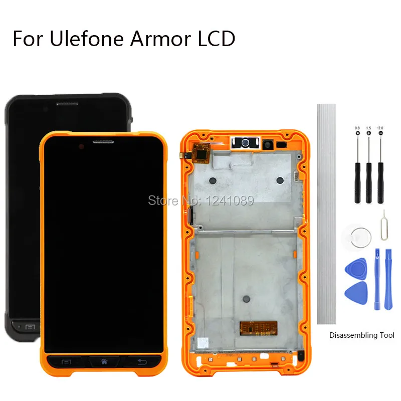 Запасной экран для Ulefone Armor lcd сенсорный 4 7 дюймов черный оранжевый с рамкой|Экраны