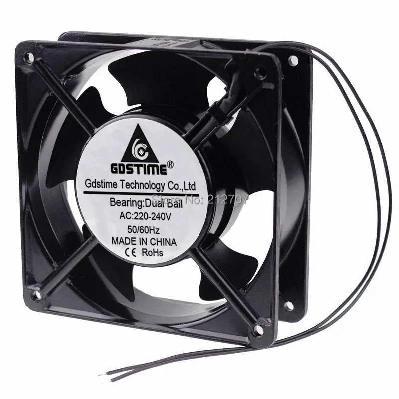 2 шт. Gdstime шариковый подшипник AC 220 В 240 В 12038B 120x120x38 мм 12 см 120 мм промышленный вентилятор для компьютерного охлаждения