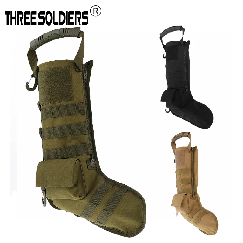 THREE SOLDIERS Tactical Stocking Pouch with Molle Straps Military Dump Drop Pouch Christmas Storage Bag Hunting Magazine Pouches soldiers three