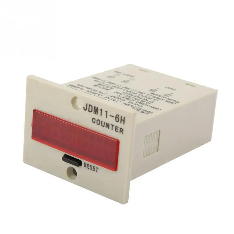 JDM11 6H 6 цифр Дисплей электронный счетчик AC220V / DC36V DC 24V 12V Высокое качество|Счетчики|