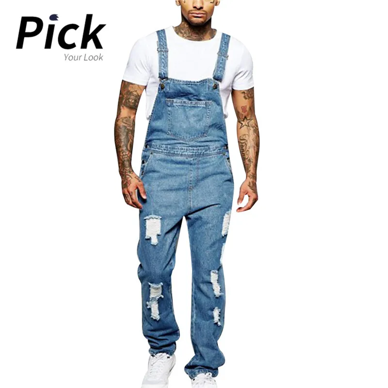 Мужские джинсы с дырками PickyourLook Синие рваные одежда для мужчин весны размеры от 2