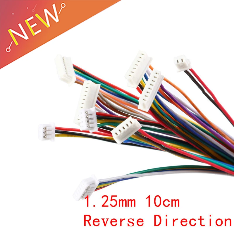5 шт. Кабельный разъем XH 1 25 28AWG JST двойные разъемы для электронных проводов