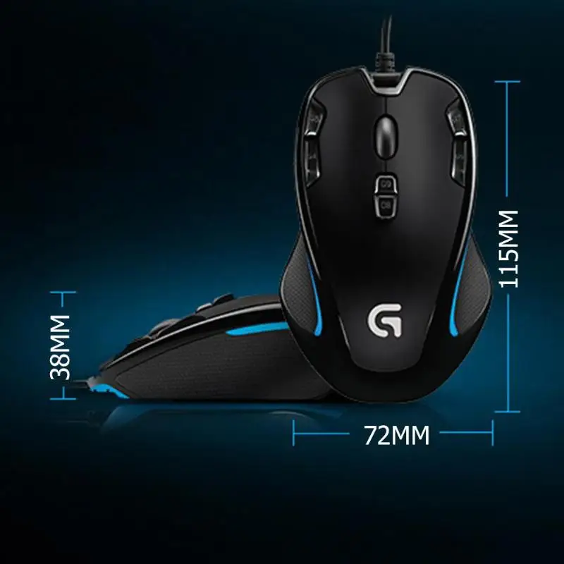 Игровая мышь Logitech G300s 2500 точек/дюйм USB Проводная оптическая с обеих рук 7 цветов