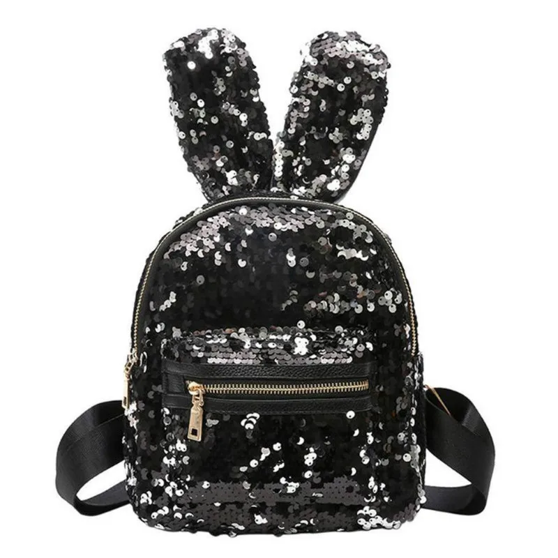 Мини-рюкзак с блестками и кроличьими ушами для женщин девочек 2019 | Багаж сумки
