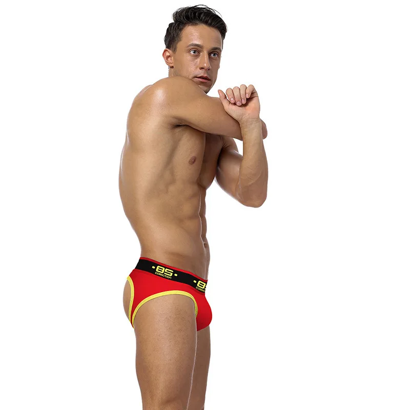 Man T-shaped Pants Pure Cotton Butt Holes Ventilation Elastic Force Underpants |