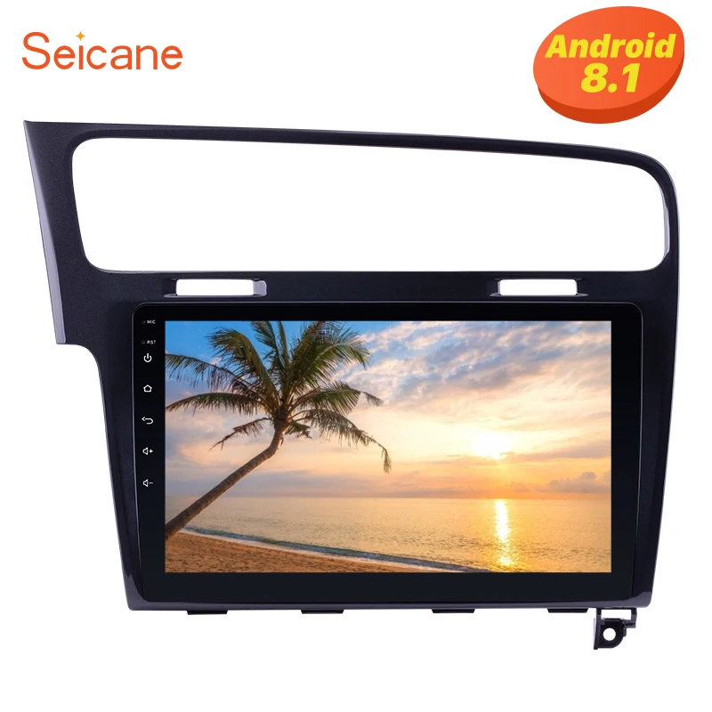 Автомагнитола Seicane 2 DIN сенсорный экран 10 1 дюйма Bluetooth Wi Fi FM GPS навигация для VW Golf 7