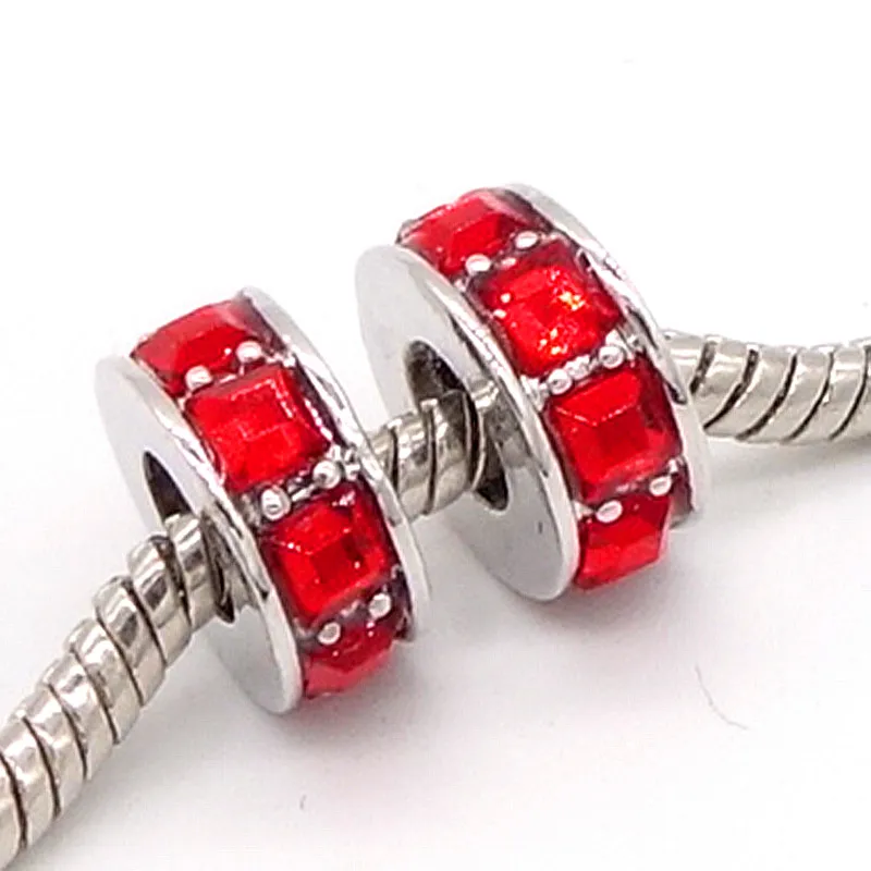 TTBEADS 2 шт. серебряные CZ европейские очаровательные разделенные Бусины Подходят 925