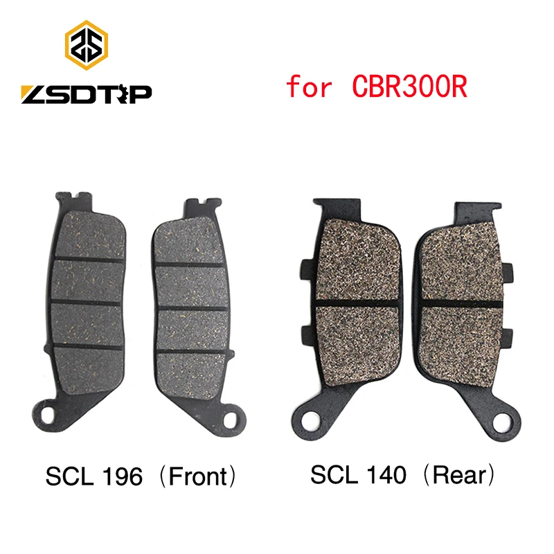 

ZSDTRP For Honda CB300F Motorcycle Front & Rear Brake Pads For Honda CBR300R 2011 2012 2013 2014 2015 Brake System