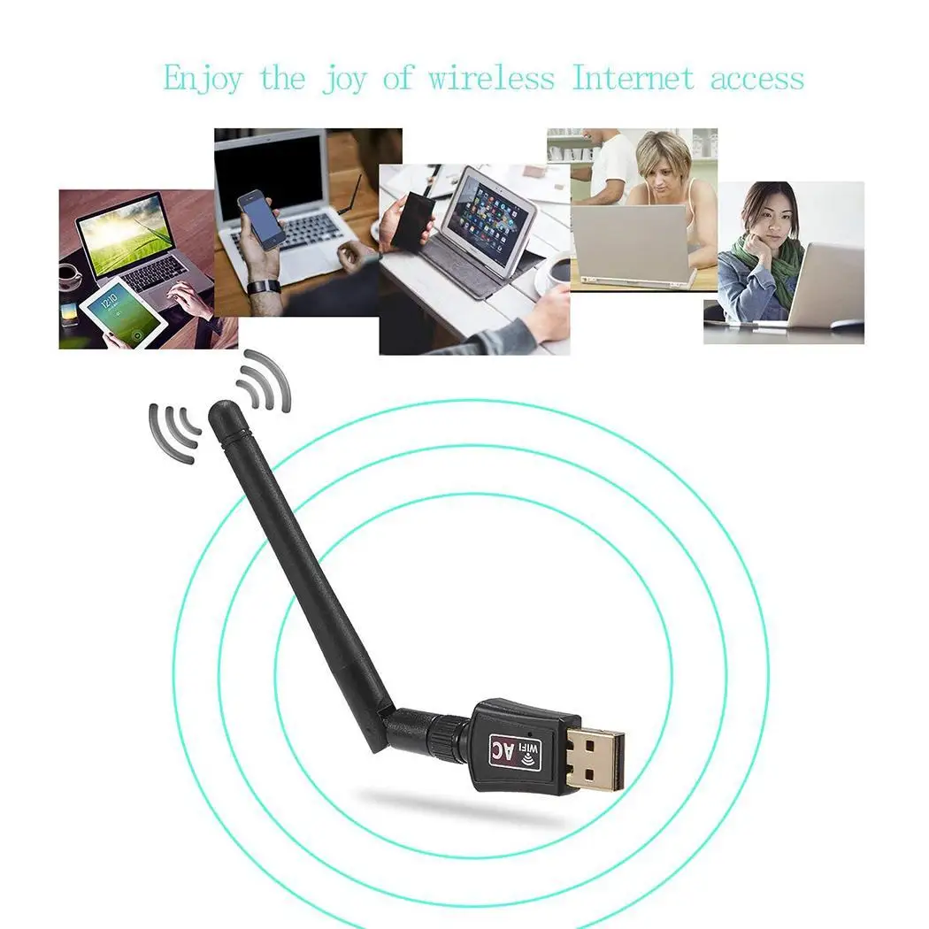 USB WiFi адаптер 600 Мбит/с ключ сетевая карта беспроводной настольный Wifi