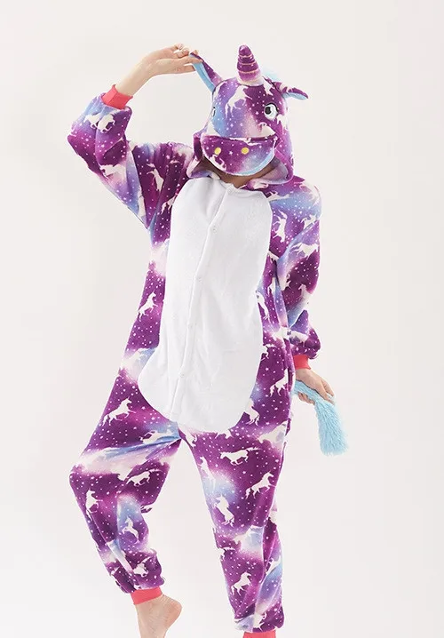 

New Pegasus Onesie Wholesale Animal Kigurumi Unicorn onesies Adult Unisex Women Hooded Sleepwear Adult Winter Flannel