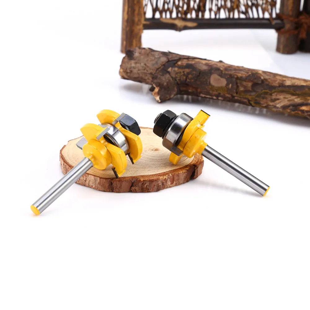 Набор фрез для деревообработки комплект из 2 шт./компл. концевых насадок 1/4 дюйма с