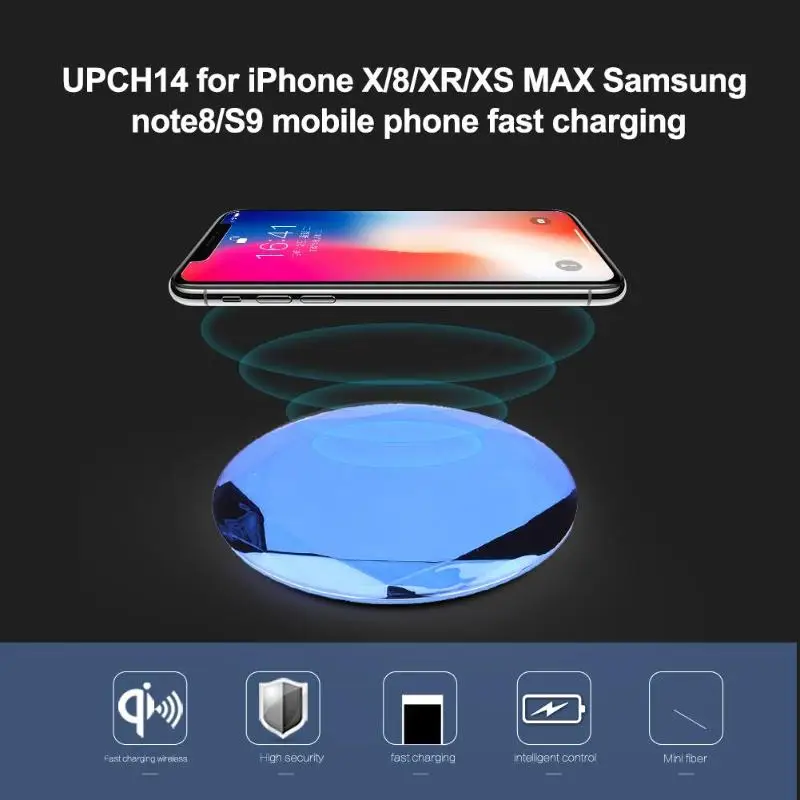 Новинка UPCH14 QI Беспроводное зарядное устройство USB Беспроводная зарядка Pad для iPhone