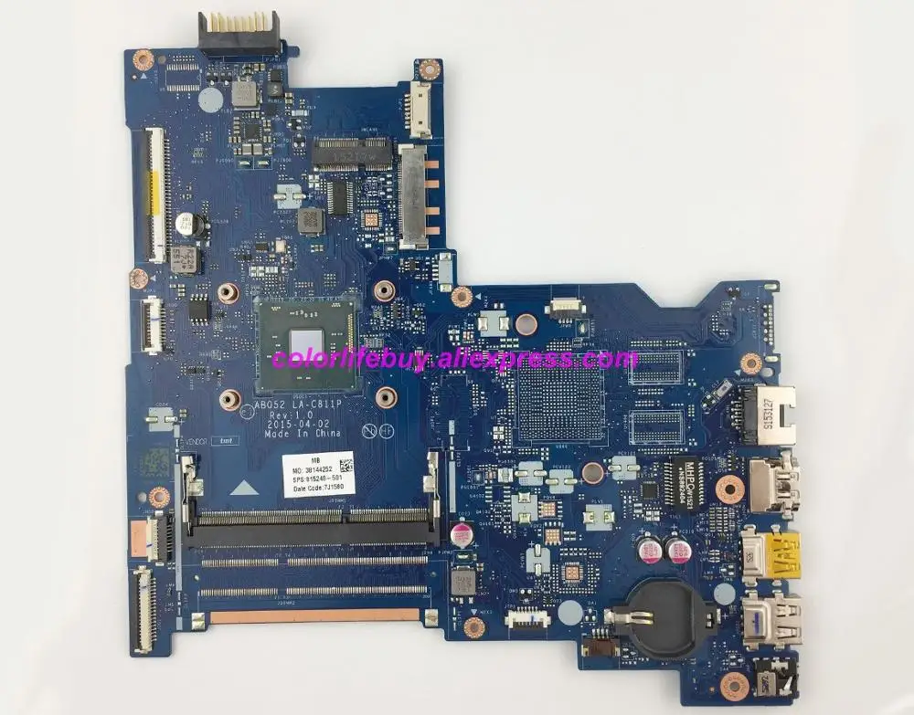Genuine 815248-501 815248-601 815248-001 ABQ52 LA-C811P w CelN3050 Motherboard for HP 15 15-AC 15T-AC 15-AU Series NoteBook PC
