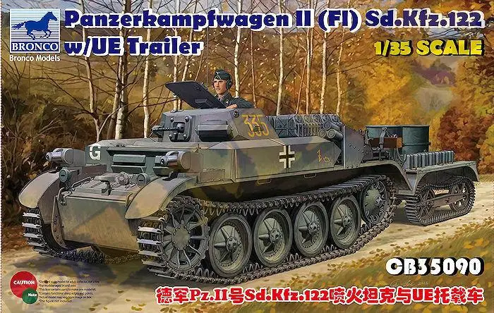 Bronco CB35090 1/35 Panzerkampfwagen II(FI) Sd.Kfz.122 w/UE Trailer | Игрушки и хобби
