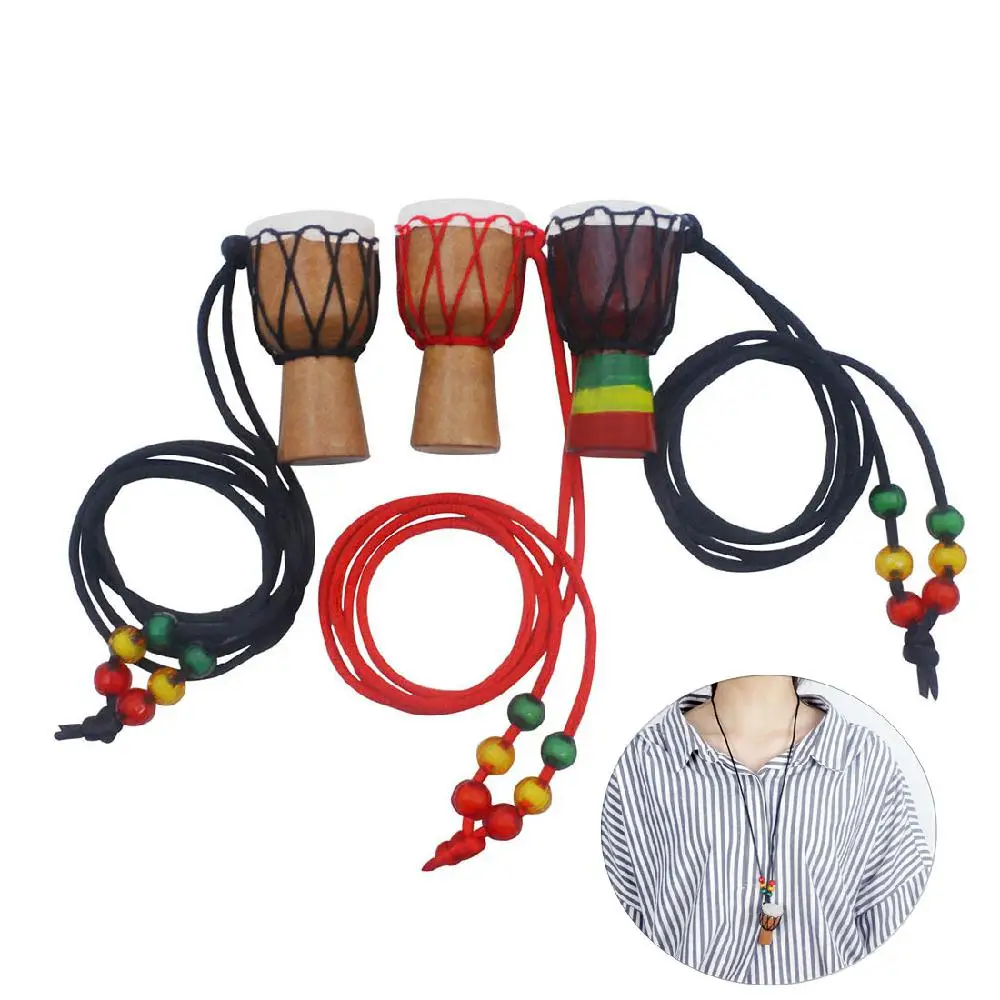 Классическое деревянное ожерелье барабанщик Mini Djembe IRIN перкуссионный