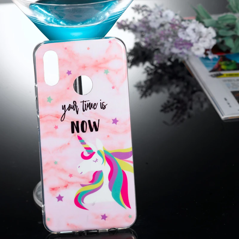 Marble Phone Case For Huawei Nova 3i P smart Plus Cover Y9 2019 Enjoy 9 INS Style Unicorn TPU Silicon |