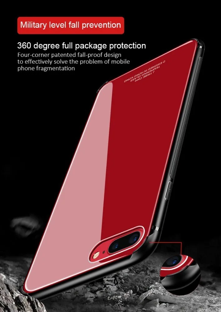 Закаленное стекло для Iphone XS Max XR X 8 7 Plus однотонный Роскошный чехол мягкий из ТПУ с