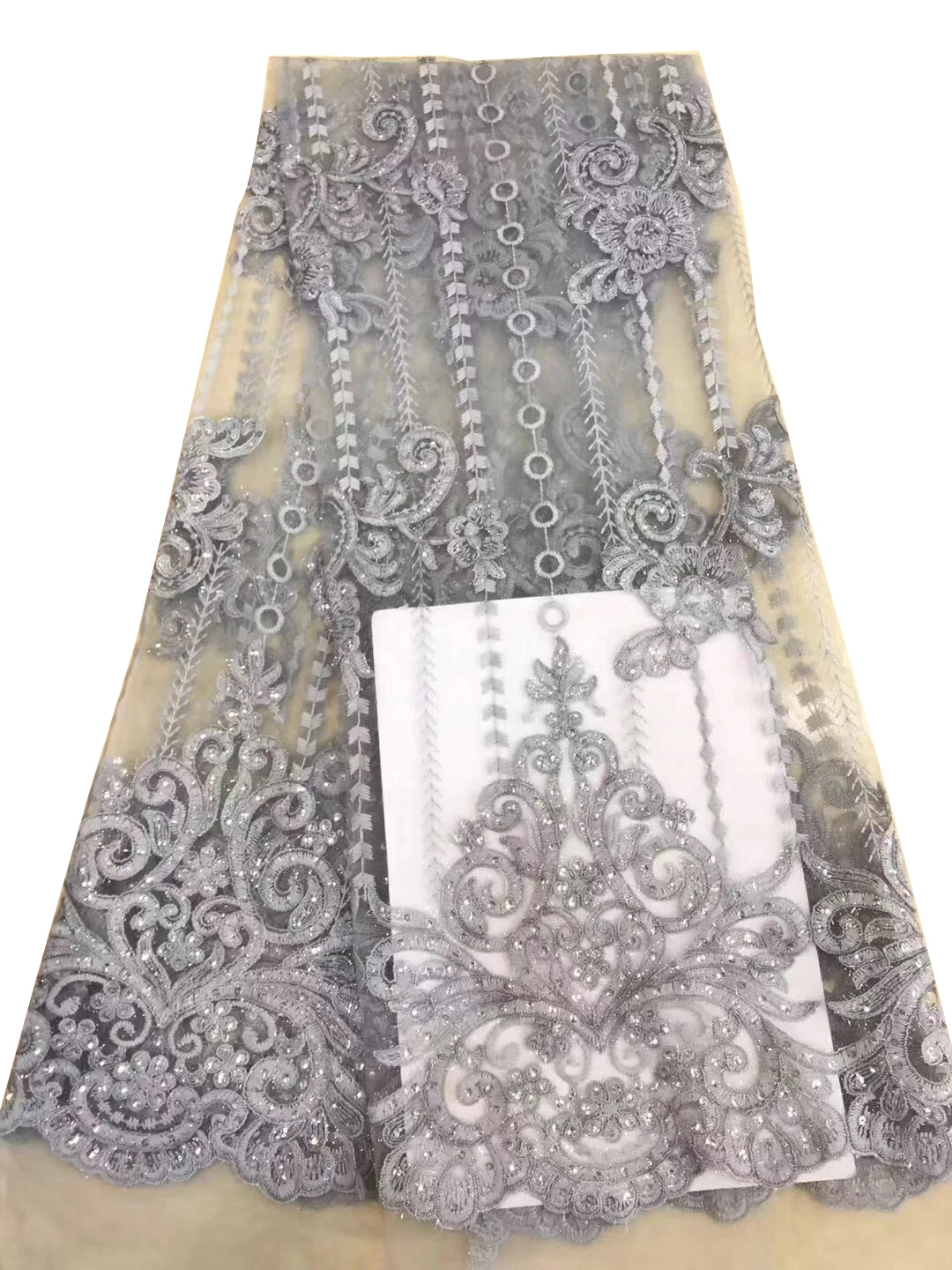 5yards Newest Nigeria African French Lace Fabric 2018 Bridal Embroidery For Party dp | Дом и сад